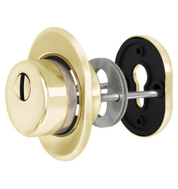 Броненакладка врезная с чашкой «DEF 9726» M6x90 (в комплекте с накладкой на цилиндр) GP Золото