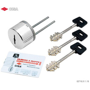 Секретная накладка на сувальдный замок «02.716.51.1.18» Хром