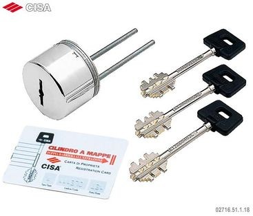 Секретная накладка на сувальдный замок «02.716.51.1.18» Хром