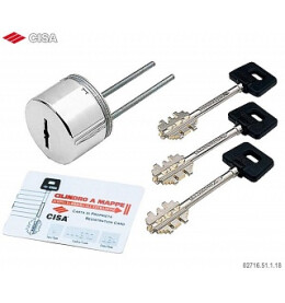 Секретная накладка на сувальдный замок «02.716.61.1.18» Хром