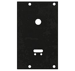 Пластина защитная для замков сувальдных (ключ внизу, тип-размер CISA 57.535) Чёрный