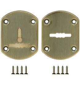 Декоративная накладка ESC021-AB-7 (МАТОВАЯ БРОНЗА) на сув. замок со шторкой (2 шт)