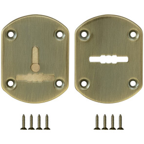 Декоративная накладка ESC021-AB-7 (МАТОВАЯ БРОНЗА) на сув. замок со шторкой (2 шт)