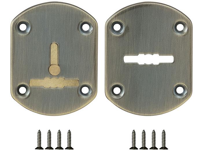 Декоративная накладка ESC021-ABG-6 (БРОНЗА) на сув. замок со шторкой (2 шт) 