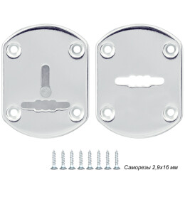 Декоративная накладка «ESC021-SS» на сувальдный замок (1 пара) Нержавейка