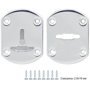 Декоративная накладка «ESC021-SS» на сувальдный замок (1 пара) Нержавейка