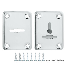 Декоративная накладка ESC081-SS (нержавейка) на сув. замок (1 пара) "2"
