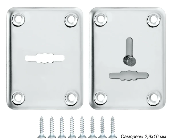 Декоративная накладка ESC081-SS (нержавейка) на сув. замок (1 пара) "2"