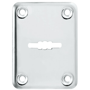 Декоративная накладка «ESC081/0-SS» на сувальдный замок без шторки (1 шт.) тех.упак. Нержавейка