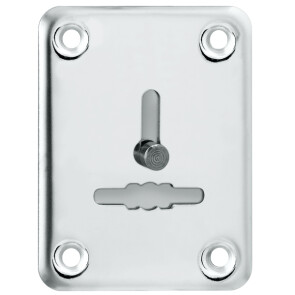Декоративная накладка «ESC081/1-SS» на сувальдный замок со шторкой (1 шт.) тех.упак. Нержавейка