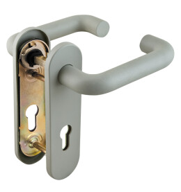 Ручка дверная «DH-0433/GR NE» с пружиной для замка (FL-0432, 0433, 0434) Серый, нейлон