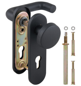 Ручка дверная FP.DH72.043P-KNOB NE (DH-043P-KNOB NE), нейлон, квадрат 9x90 мм, BL-24 черный