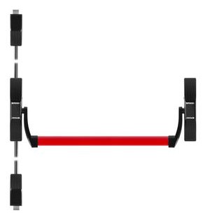 Ручка-штанга нажимная AP.1700C push-bar (ANTI-PANIC 1700С) с тягами для двухстворчатых дверей