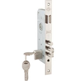 Замок врезной цилиндровый «2009» (45 mm) 5 кл. Никель