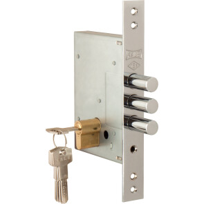 Замок врезной цилиндровый «257» 5 кл. Хром