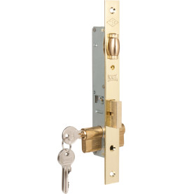 Замок врезной цилиндровый узкопроф.«155» (20 mm) 3 кл. Золото