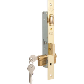 Замок врезной цилиндровый узкопроф.«155» (20 mm) 3 кл. Золото