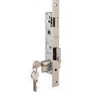 Замок врезной цилиндровый узкопрофильный с защёлкой «253» (25 mm) 3 кл. Хром