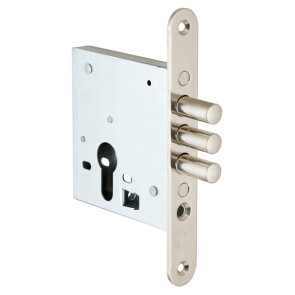 Замок врезной цилиндровый «ЗВ1-2/11» 5 кл. Никель