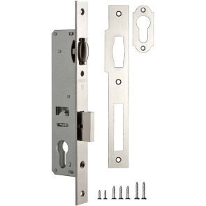 Корпус узкопрофильного замка с роликовой защелкой PROF155-25 (155-25) CP хром