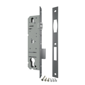 Корпус узкопрофильного замка с роликовой защёлкой «5124-25» CP Хром