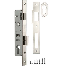 Корпус узкопрофильного замка с защелкой PROF153-25/85 (153-25/85) CP хром