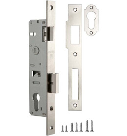 Корпус узкопрофильного замка с защелкой PROF153-30/85 (153-30/85) CP хром