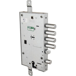 Замок врезной двухсистемный «54.597-S» (левый) Хром