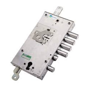 Замок врезной двухсистемный «54.J787-S MyKey» (левый) перекодировка с торца, ключ 60 мм Хром