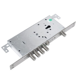 Замок врезной двухсистемный «ЗВ 75.14 Т» с тягами, 5 кл. Хром