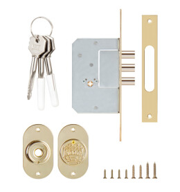 Замок врезной крестообразный «189/3MF» (45 mm), 3 кл. Золото (латунь)