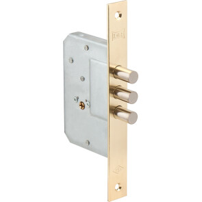 Замок врезной крестообразный «189/3MF» (45 mm), 5 кл. Золото (латунь)