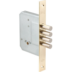 Замок врезной крестообразный «189/4MF» (52 mm), 5 кл. Золото (латунь)