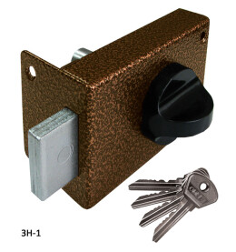 Замок накладной цилиндровый «ЗН1» Медь