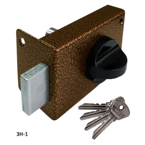 Замок накладной цилиндровый «ЗН1» Медь