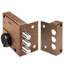 Замок накладной сувальдный «Кремень 1.04.51.МА» Медь