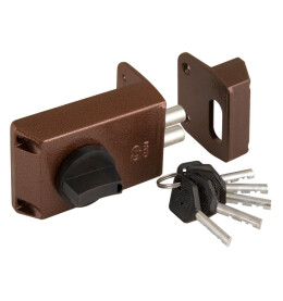 Замок накладной «ЗНД1А/Д» полимерое покрытие Медь