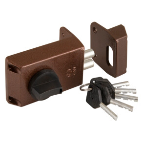 Замок накладной «ЗНД1А/Д» полимерое покрытие Медь