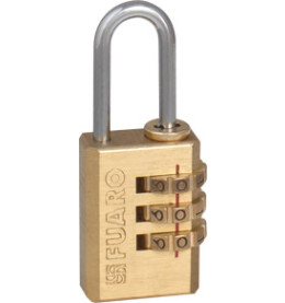 Замок навесной кодовый PL-3521 (21 мм) 3 кл. Латунь