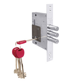 Замок врезной сувальдный 257/L (тех. комплектация), 5 кл. (кл. 60 мм)