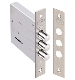 Замок врезной сувальдный «Кремень 1.04.02» 5 кл. Хром