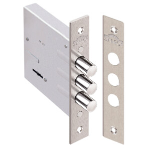 Замок врезной сувальдный «Кремень 1.04.02» 5 кл. Хром