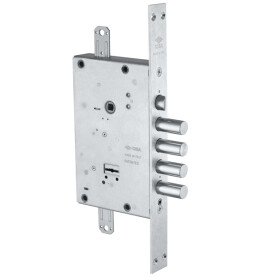 Замок врезной сувальдный «NEW CAMBIO BASIC 57.685.48» (тех. упаковка), ключ 64 мм Хром