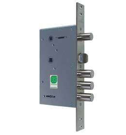 Замок врезной сувальдный с задвижкой и защёлкой «ЗВ 30.12» 4 кл. Хром