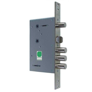 Замок врезной сувальдный с задвижкой и защёлкой «ЗВ 30.12» 4 кл. Хром