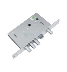 Замок врезной сувальдный с задвижкой и защёлкой «ЗВ 30.12» 4 кл.длинный кл. 59 мм Хром