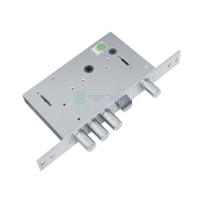 Замок врезной сувальдный с задвижкой и защёлкой «ЗВ 30.12» 4 кл.длинный кл. 59 мм Хром