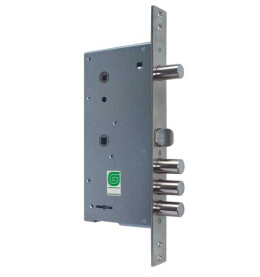 Замок врезной сувальдный с задвижкой и защёлкой «ЗВ 30.15» 4 кл. Хром