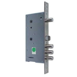 Замок врезной сувальдный с задвижкой и защёлкой «ЗВ 30.15» 4 кл. длинный кл. 59 мм Хром