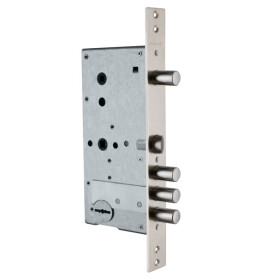 Замок врезной сувальдный с задвижкой и защёлкой «ЗВ 50.15» 4 кл. Хром